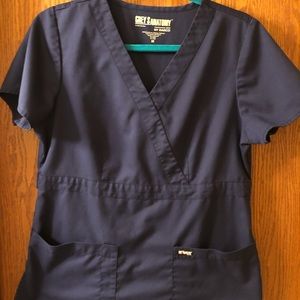 Greys Anatomy Scrubs Modern Fit Mock Wrap Top
